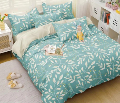Teal Vines- Flat Bedsheet
