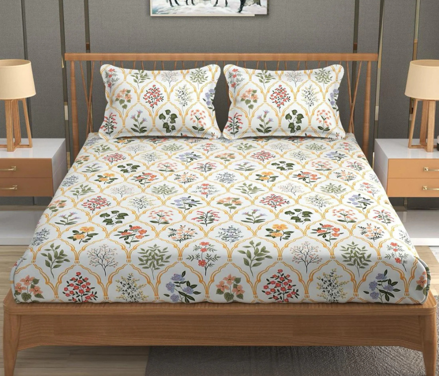 Regal Florals- Elastic Fitted Bedsheet (B1G1)