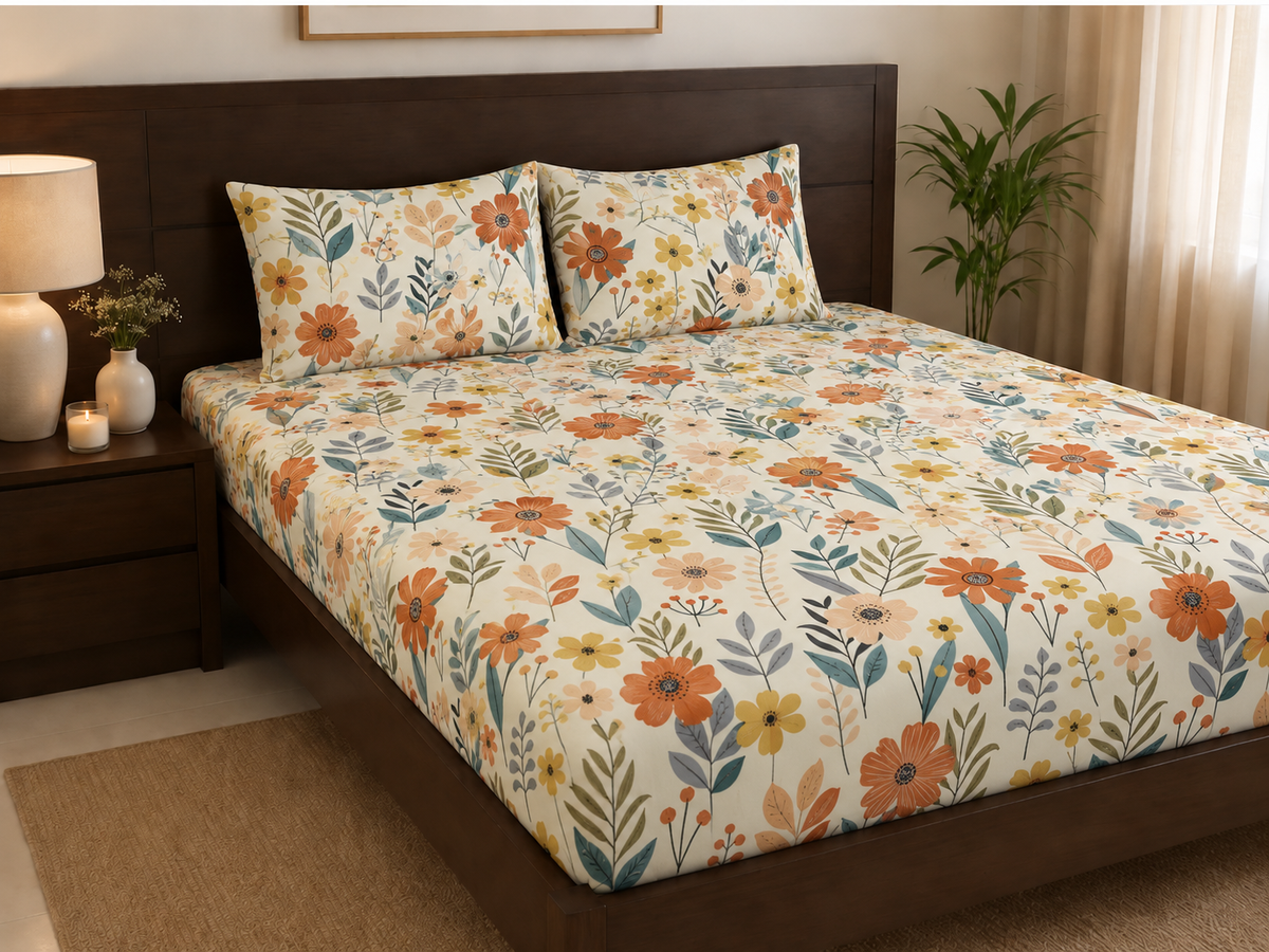 Autumn Bloom- Flat Bedsheet