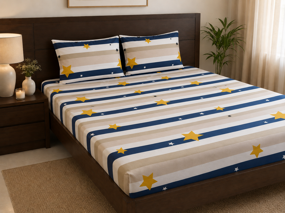 Starry Nights- Elastic Fitted Bedsheet (B1G1)