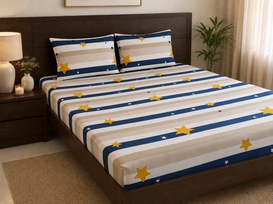 Starry Nights- Elastic Fitted Bedsheet (B1G1)
