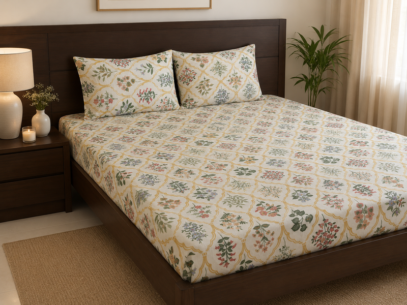 Regal Florals- Elastic Fitted Bedsheet