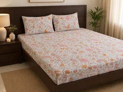 Vintage Florals- Elastic Fitted Bedsheet