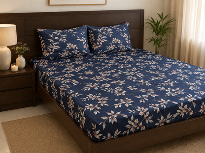 Twilight Bloom- Elastic Fitted Bedsheet (B1G1)