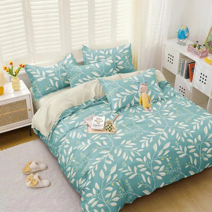 Teal Vines- Flat Bedsheet