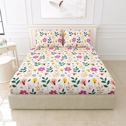 Spring Flowers- Elastic Fitted Bedsheet