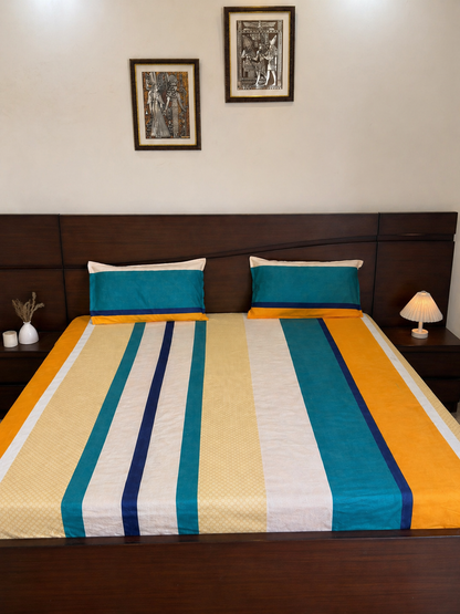 Sunset Stripes- Elastic Fitted Bedsheet (B1G1)