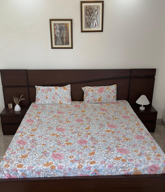 Vintage Florals- Elastic Fitted Bedsheet (B1G1)