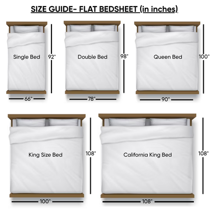 Jharokha Pure Cotton Rajasthani Flat Bedsheet
