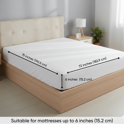 Pink Blossoms- - Elastic Fitted Bedsheet