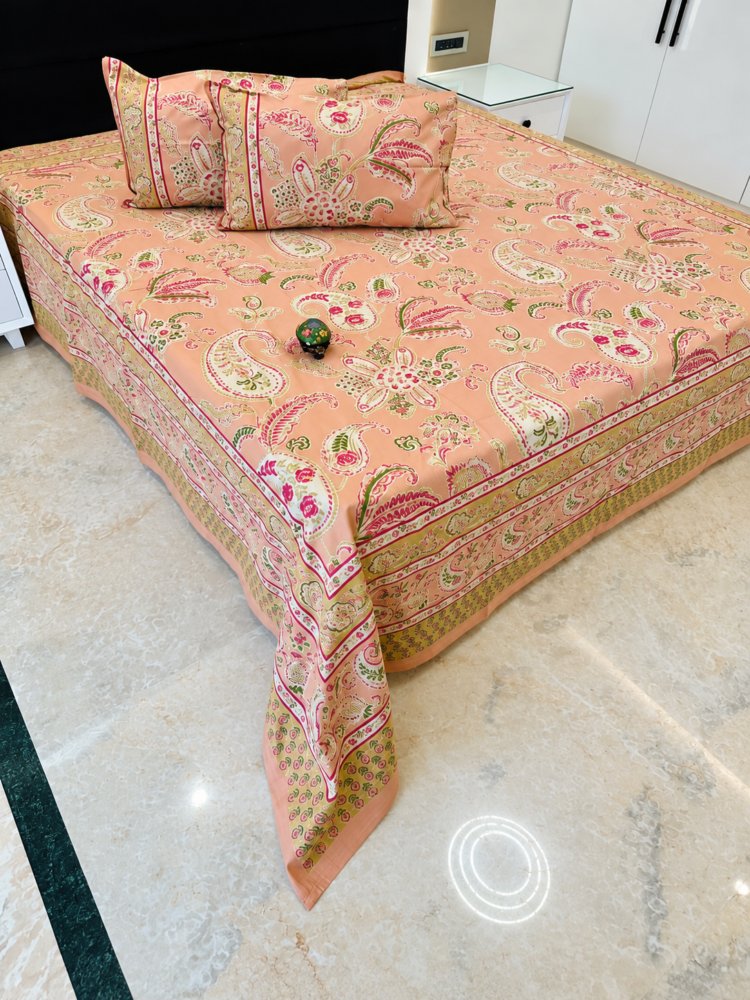 Gulnaar Cotton Rajasthani Flat Bedsheet