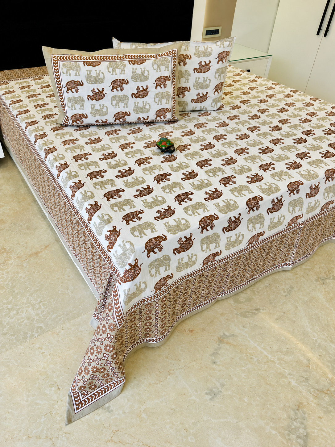 Airavat Cotton Rajasthani Flat Bedsheet