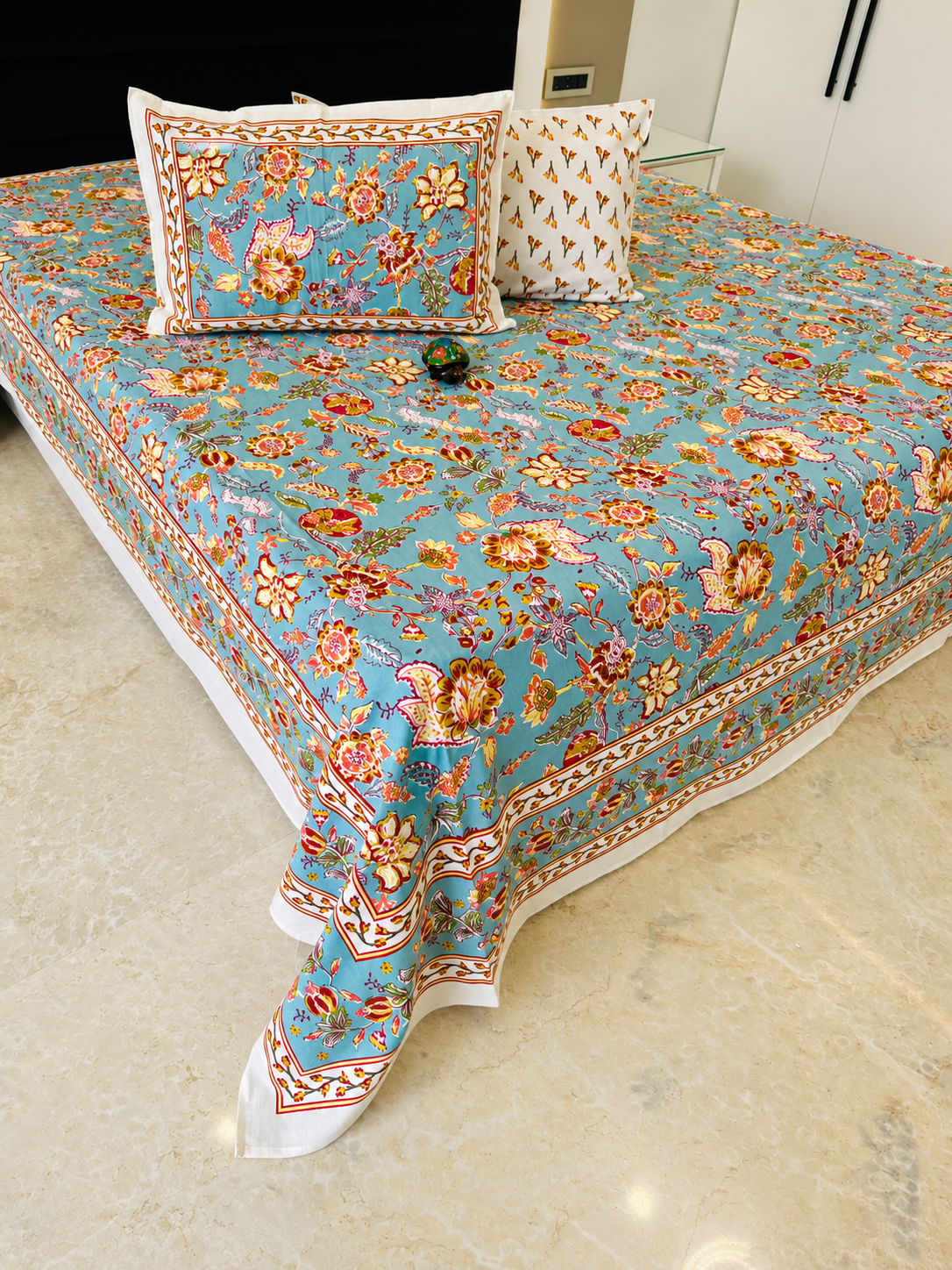 Rangrez Cotton Rajasthani Flat Bedsheet