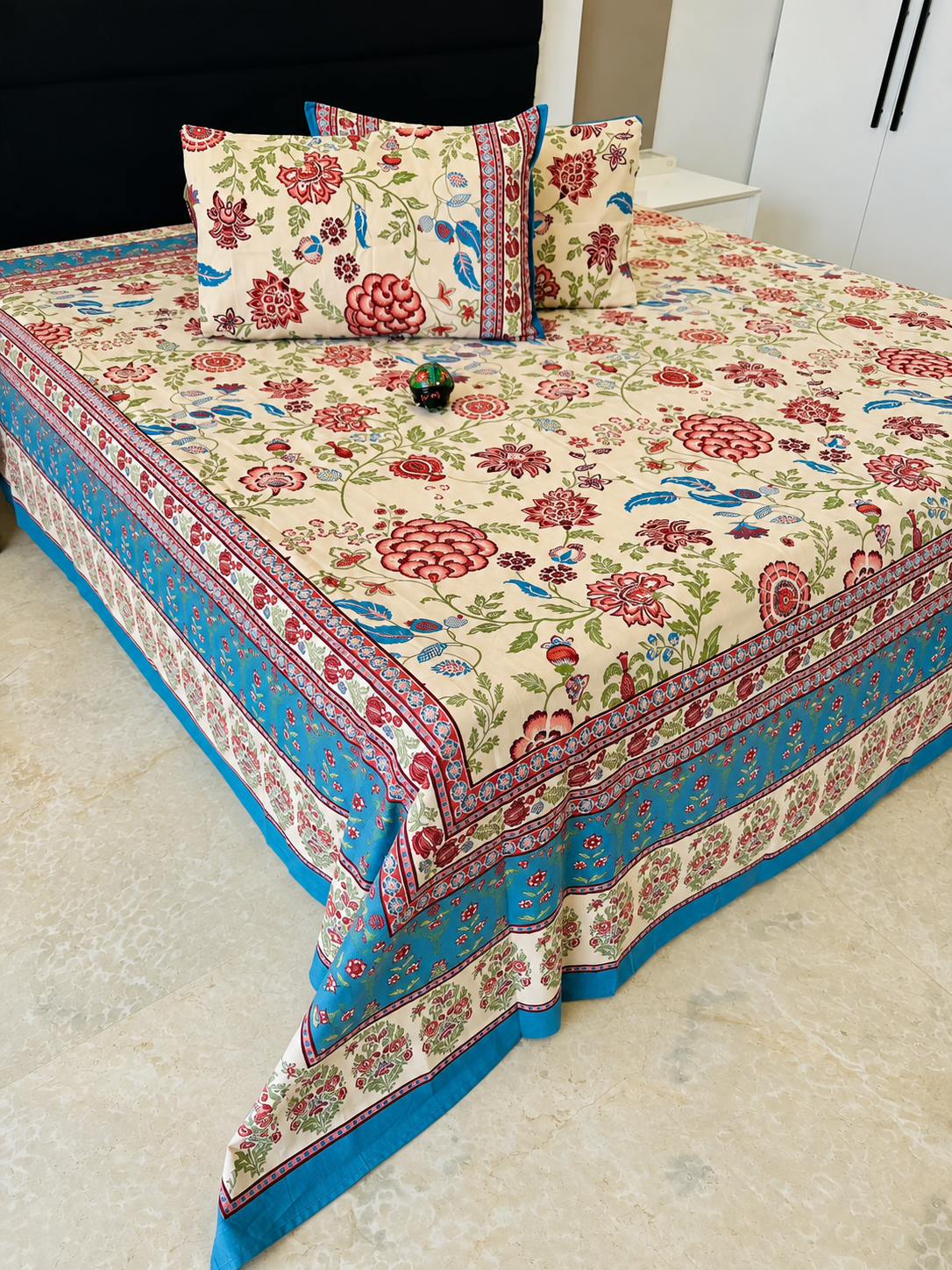 Neel Bagh Cotton Rajasthani Flat Bedsheet