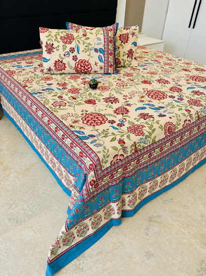 Neel Bagh Cotton Rajasthani Flat Bedsheet