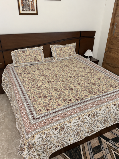 Mehfil Cotton Rajasthani Flat Bedsheet